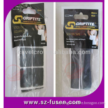 Self Adhesive and Soft Squared Velcro Fasteners